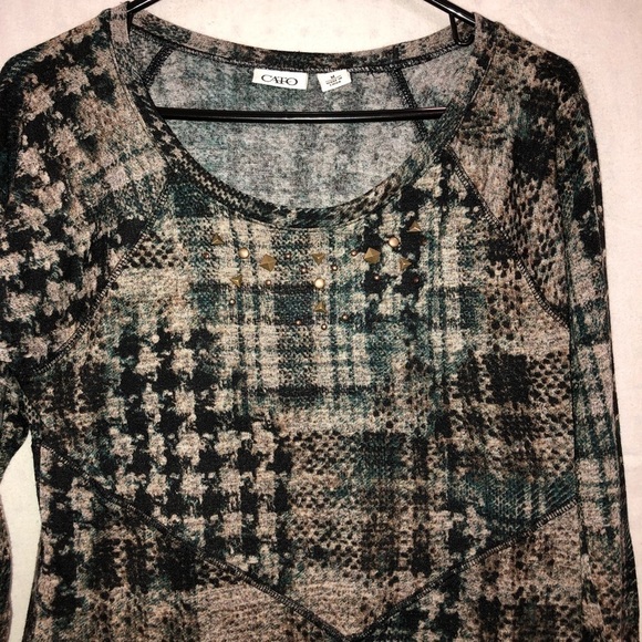 Cato size medium long sleeve shirt polyester & spandex - Picture 8 of 8